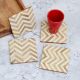 Square Shaped Wooden Coasters - Pack of 4